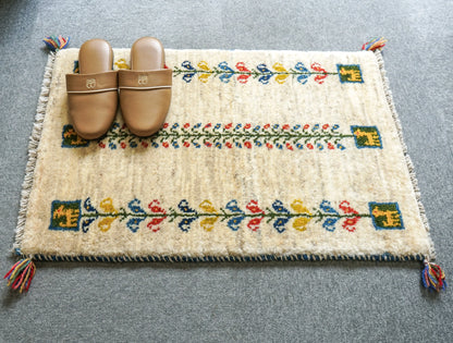 80cm×52cm【ペルシャ絨毯 手織りギャッベ】アマレ族ギャッベ ギャベ Decorworks