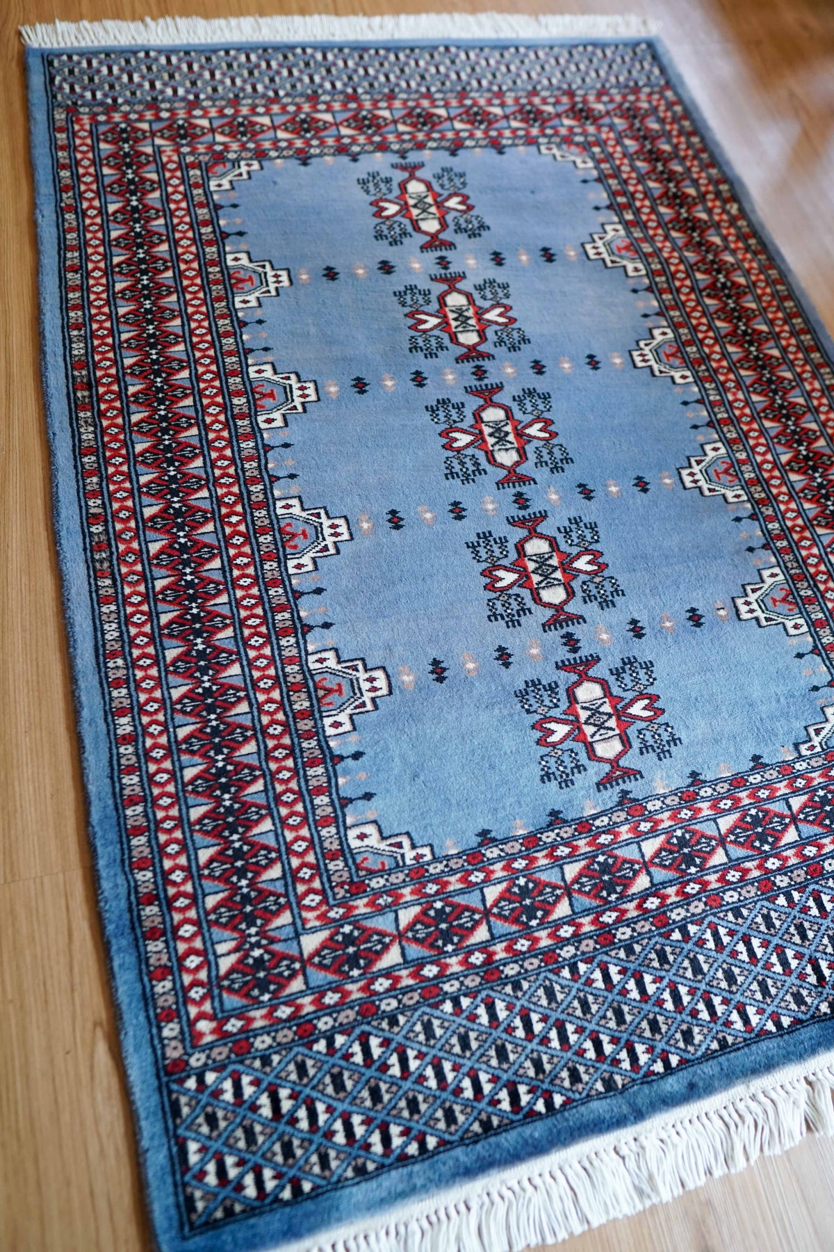  パキスタン手織り絨毯 120×82cm｜メリノウール