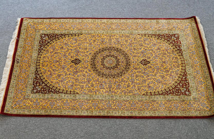 121×78cm　【ペルシャ手織り絨毯】証明書付 Decorworks