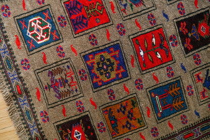  132×94cm バルーチ絨毯 ヴィンテージ トライバルラグ ペルシャ絨毯