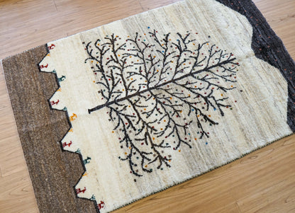  ペルシャギャッベ 手織り カシュクリギャベ 141×86cm