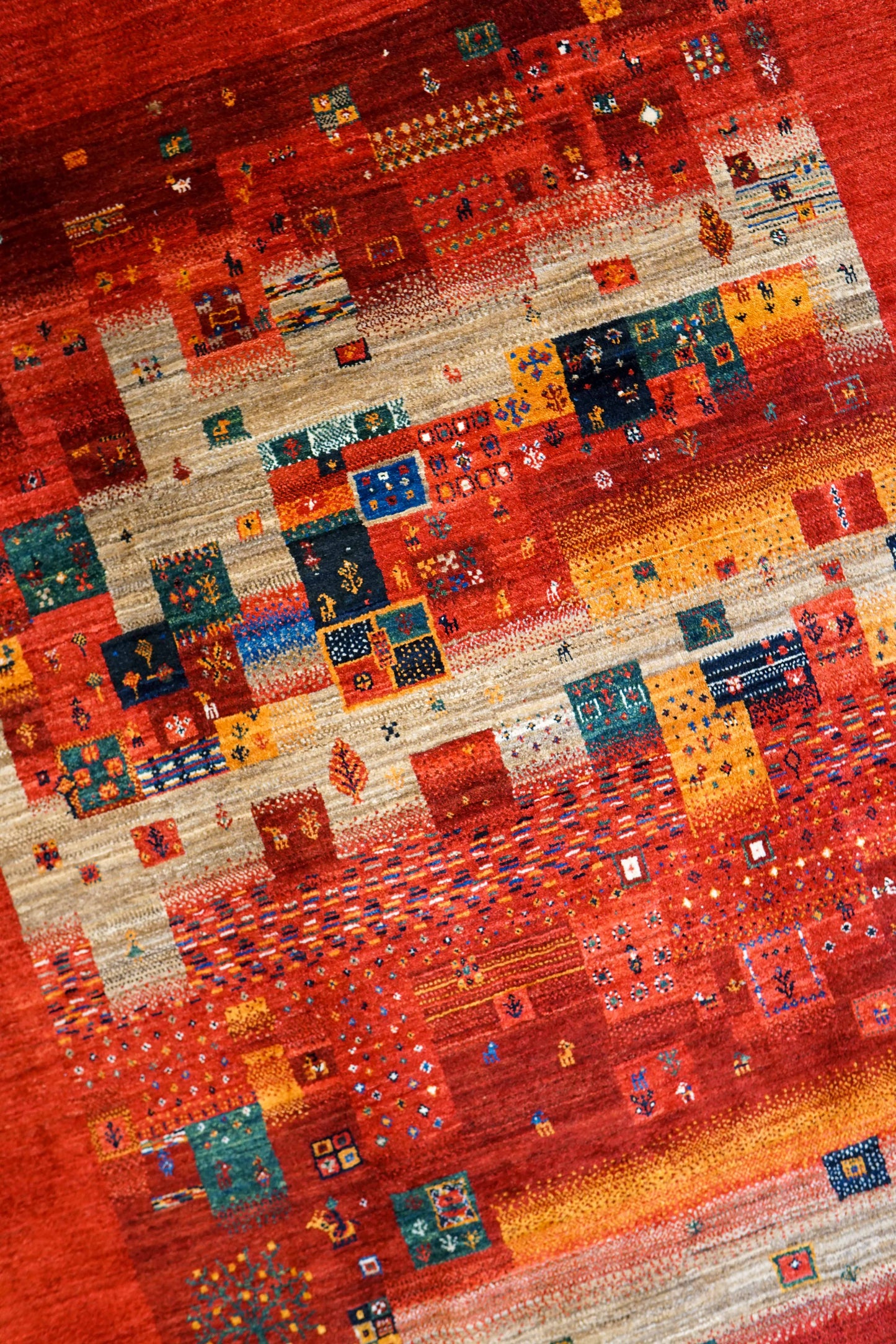 ペルシャ絨毯 カシュクリ ギャッベ リズバフトギヤべ 240×172cm