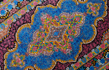 123×78cm　 ペルシャ絨毯クム産シルク 100%　 Decorworks
