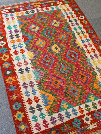153×104cm　　アフガニスタン　手織り　キリム Decorworks