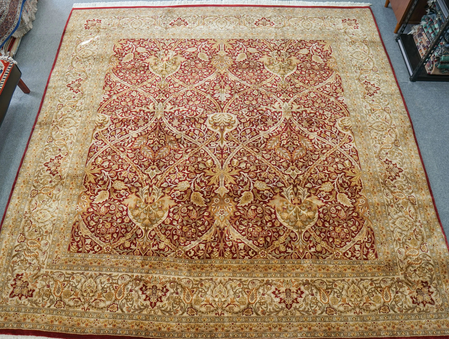 257×252cm  パキスタン ダブルノッ 手織り絨毯 Decorworks