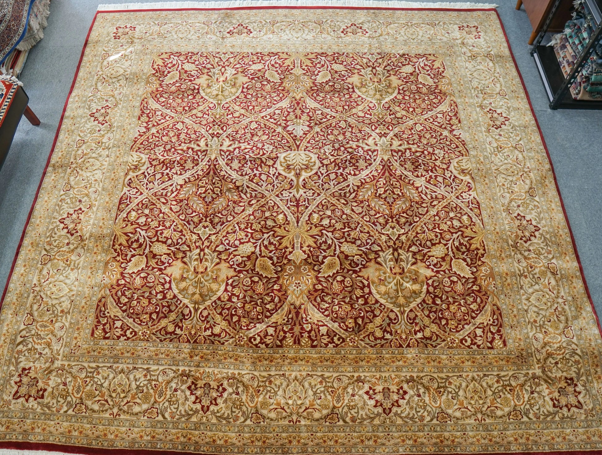 257×252cm  パキスタン ダブルノッ 手織り絨毯 Decorworks