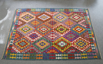 184×128cm　アフガニスタン　手織りキリム　　 Decorworks