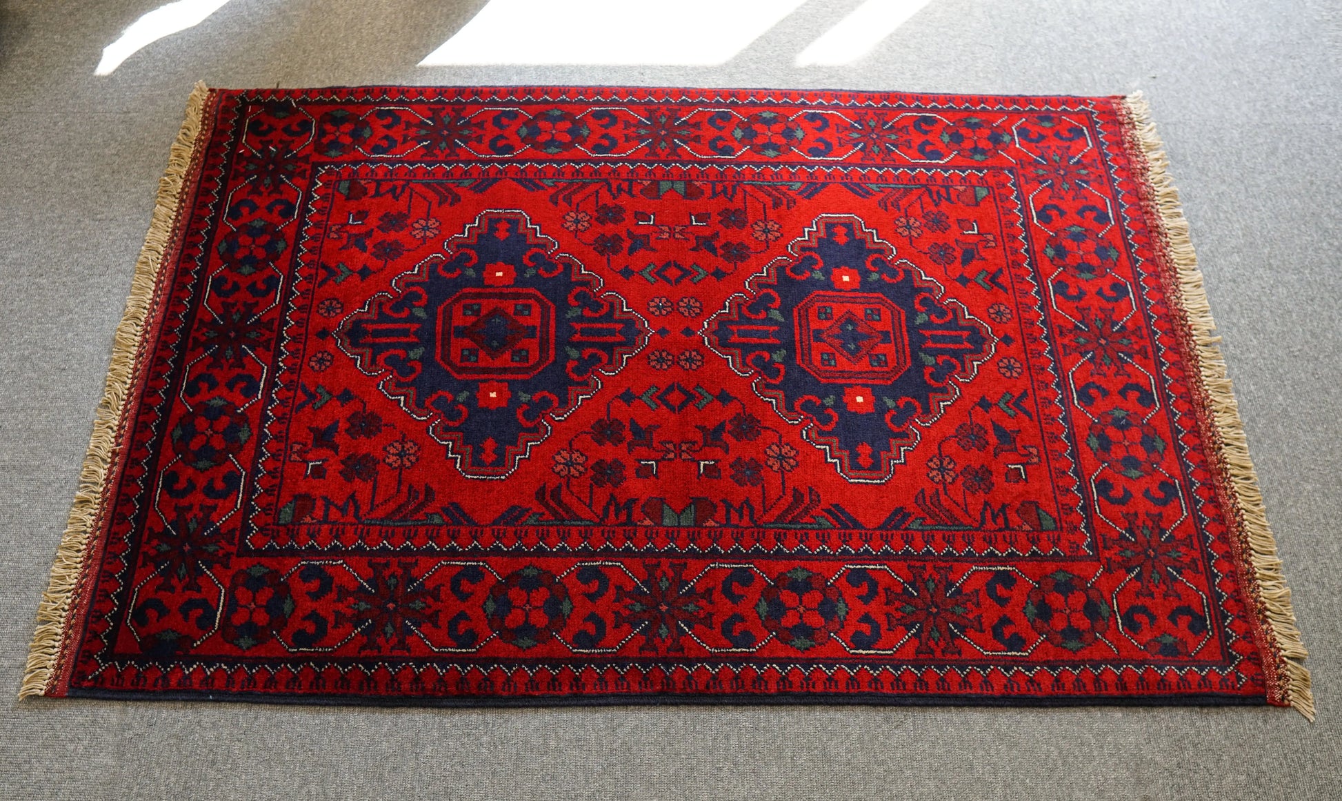 121×83cm アフガニスタン手織り絨毯 カールモハメディ - Decorworks