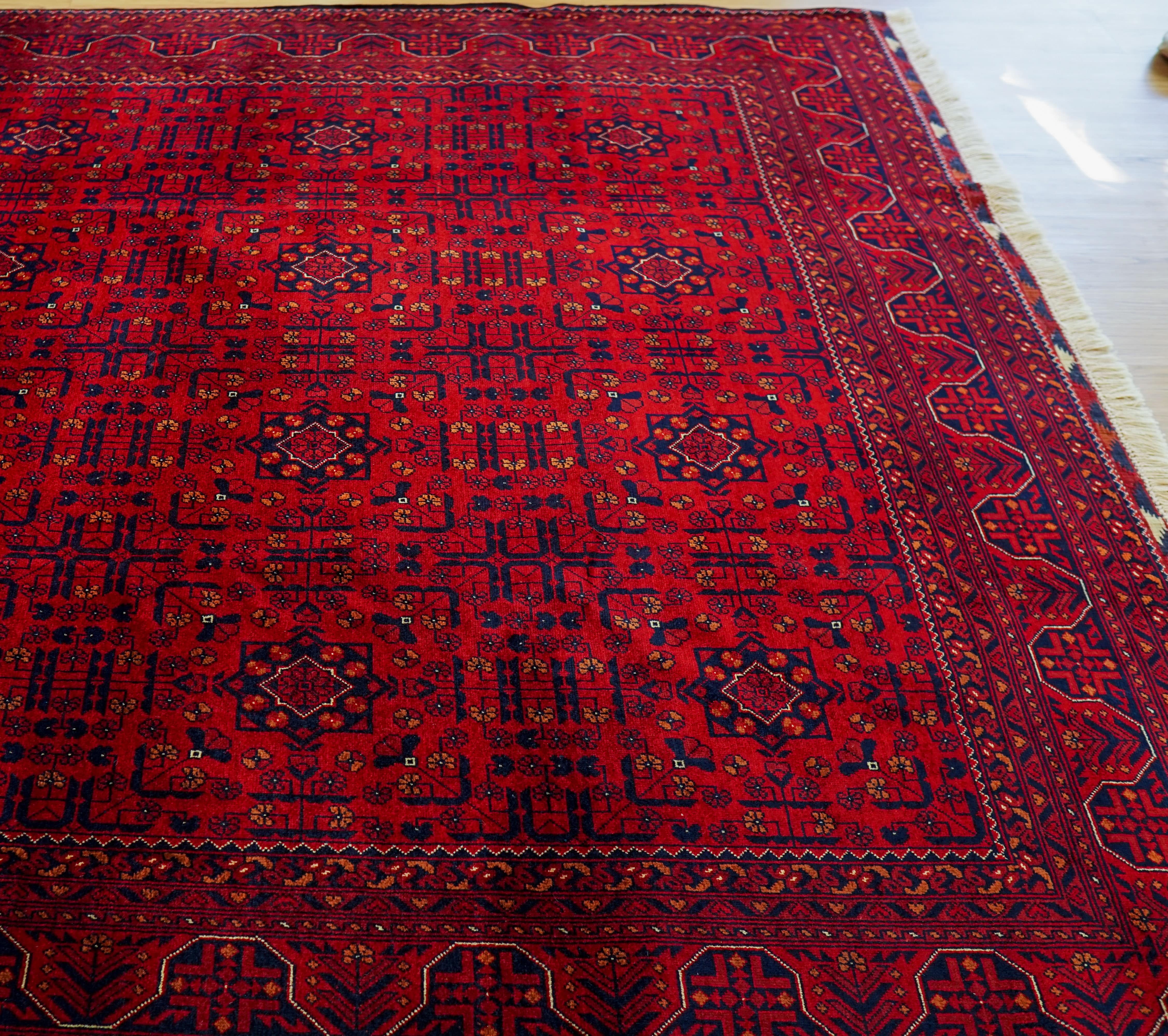 142×101cm アフガニスタン絨毯 カールモハメディ ビルジク ペルシャ絨毯 アフガニスタン絨毯 カールモハメディ ビルジククオリティ 240×180cm