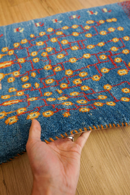  76×52cm ペルシャ絨毯 手織りギャッベアマレ族