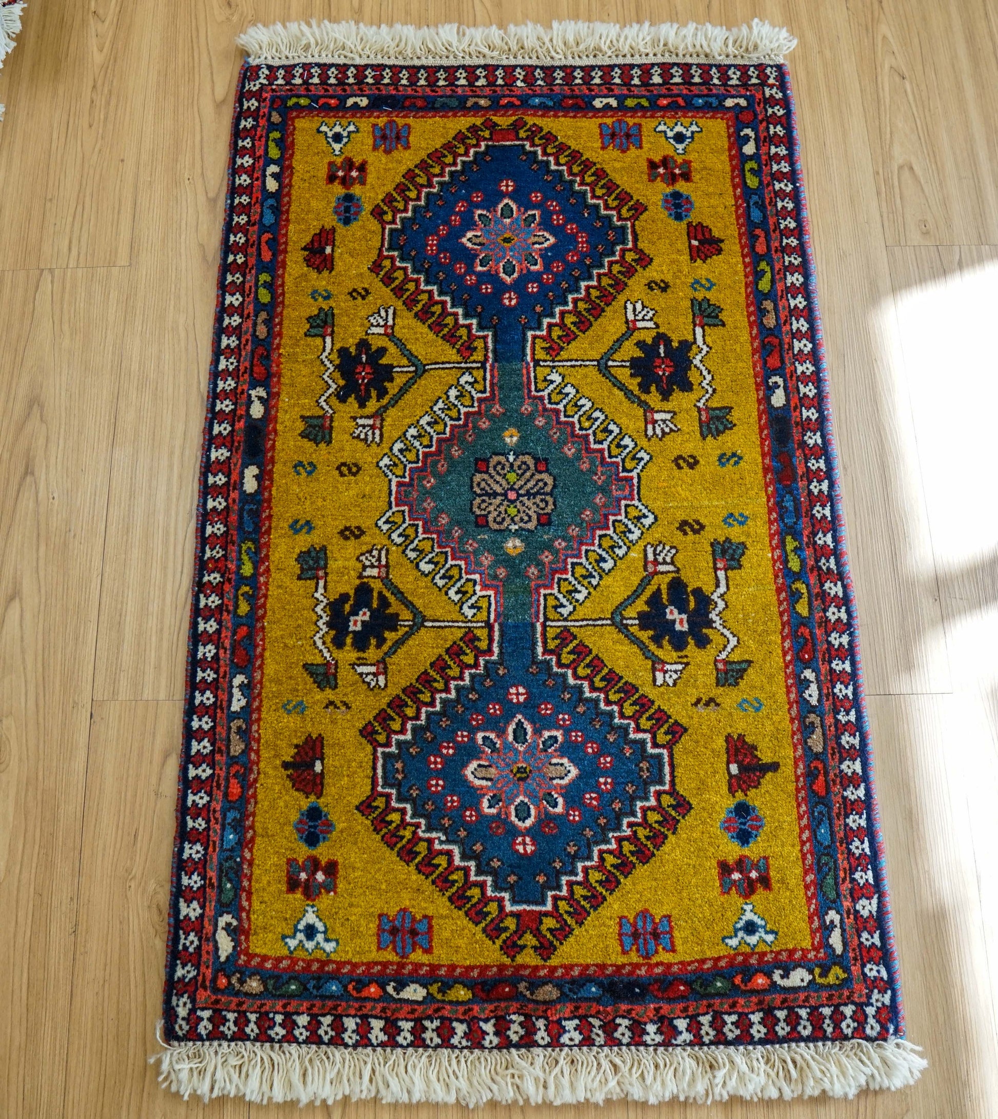  98×60cm ペルシャ絨毯 ヤラメ