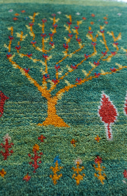  ペルシャ絨毯 手織りギャッベ アマレ族 57×44cm