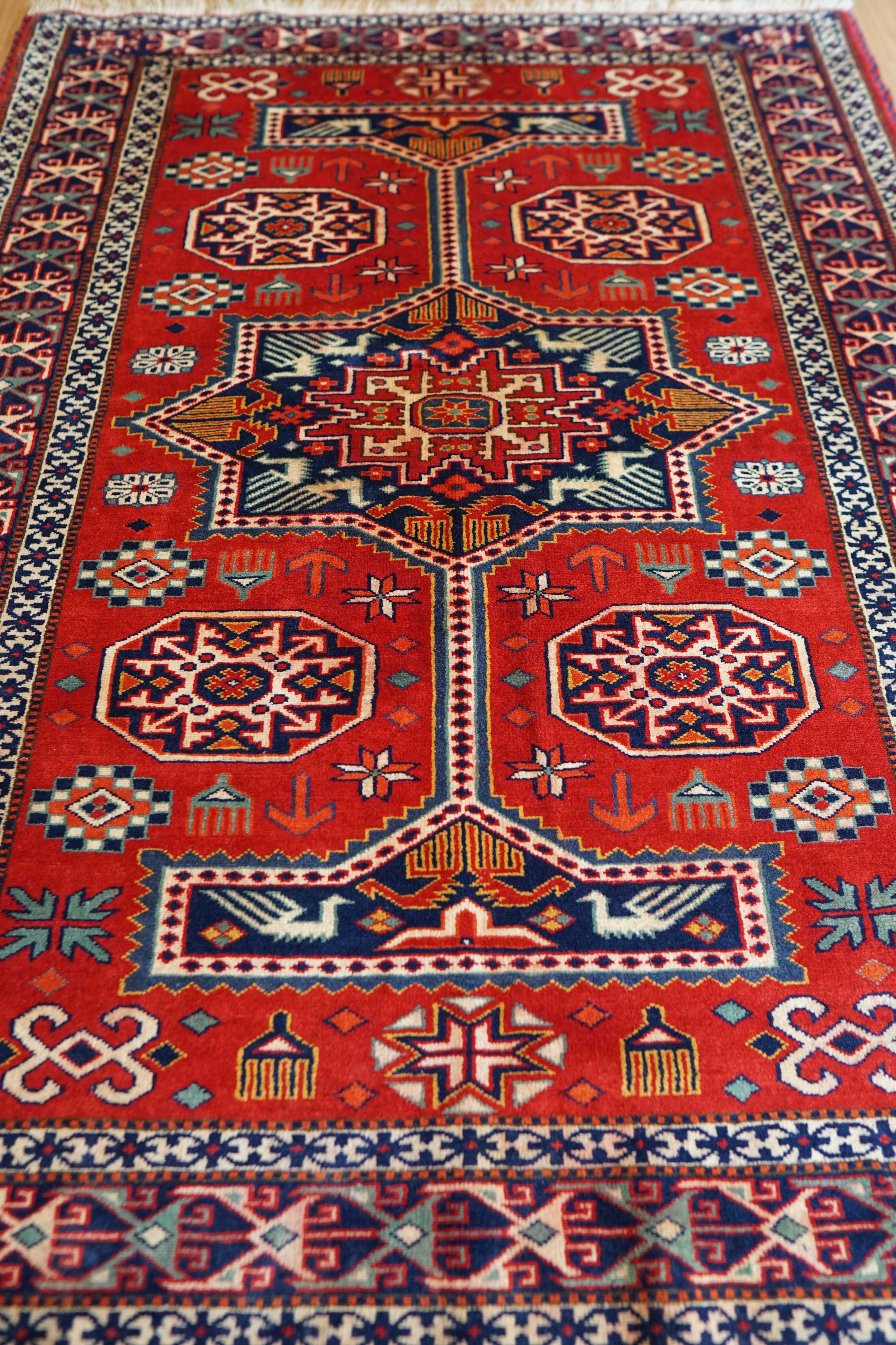 アフガン ヘラト産 手織り絨毯 141×109cm トライバルラグ ペルシャ アフガン ヘラト産 手織り絨毯 141×109cm トライバルラグ - Decorworks