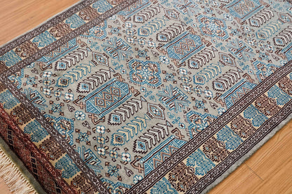  123×81cm パキスタン手織り絨毯