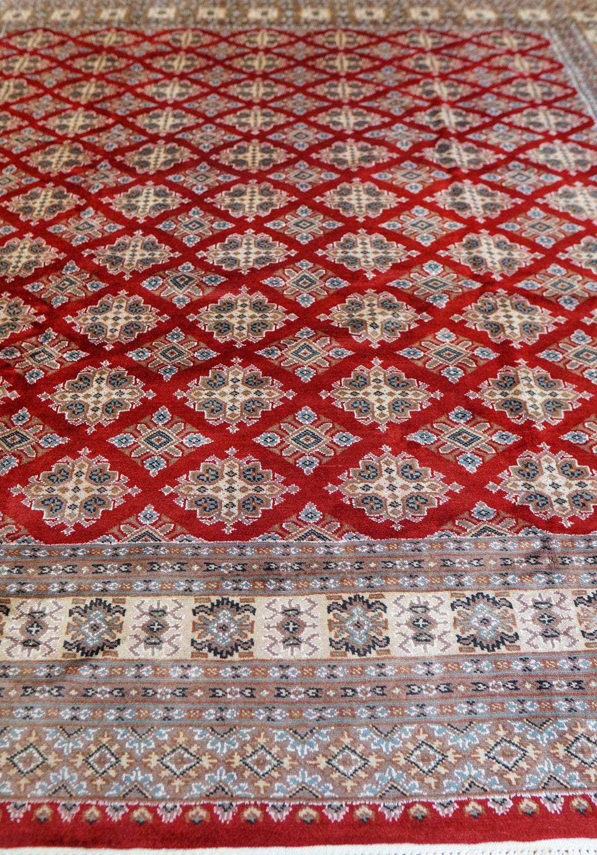  パキスタン手織り絨毯 ジャルダルデザイン 255×250cm
