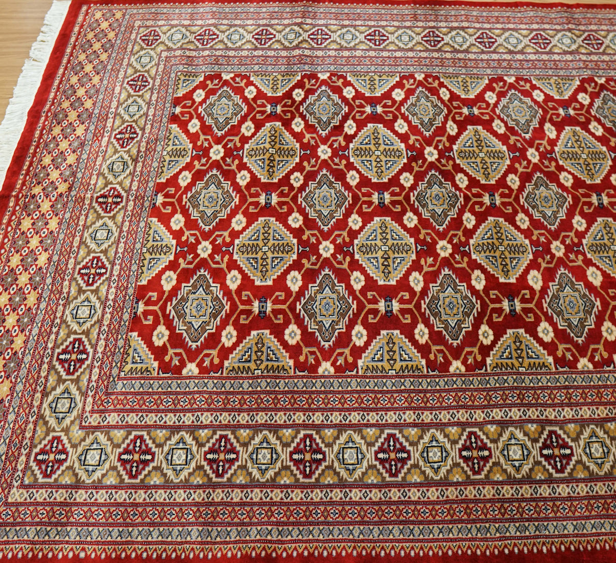 パキスタン手織り絨毯 ジャルダルデザイン 238×166cm｜ニュージーランド産メリノウール