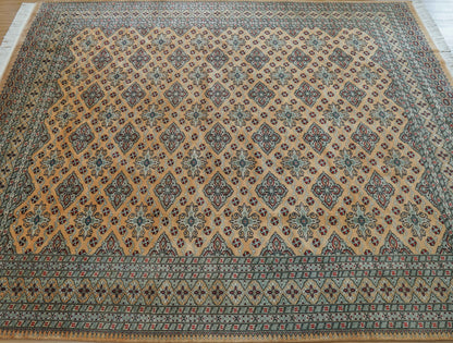  パキスタン手織り絨毯 ジャルダール柄 250×206cm｜ニュージーランド産メリノウール使用 ハンドノット