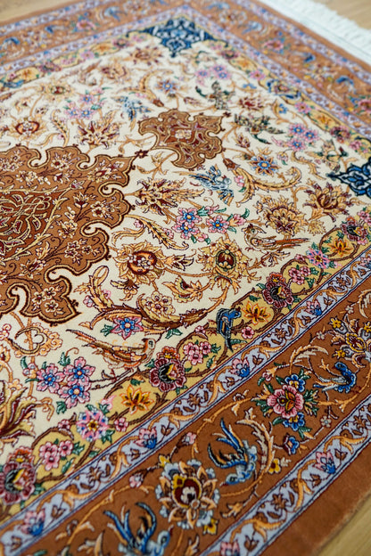 ペルシャ絨毯イスファハン サハラク房 163×110cm