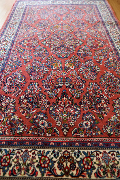  ペルシャ絨毯 サルーク産 210×152cm｜Fine Quality・細密な花文様の手織り絨毯