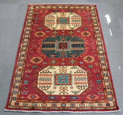 212×146cｍ アフガニスタン ガズニーウール 手織り絨毯 Decorworks