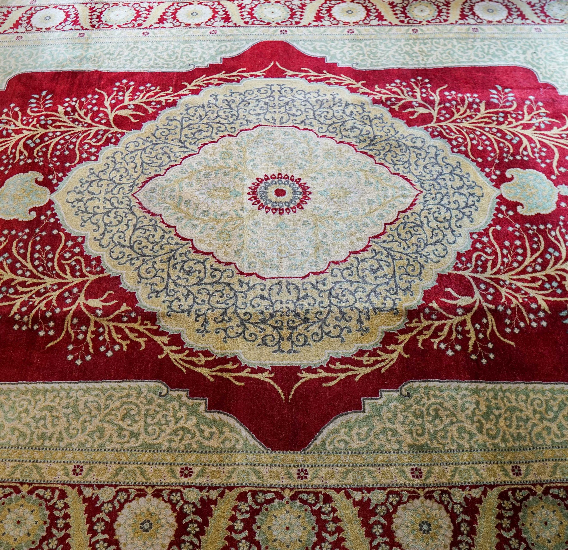  パキスタン手織り絨毯 305×215cm｜トルコ結びが