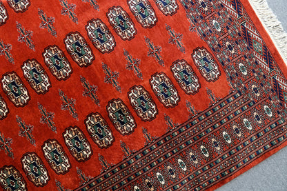 205×141cm トルクメン ボハララグ 手織り絨毯 Decorworks