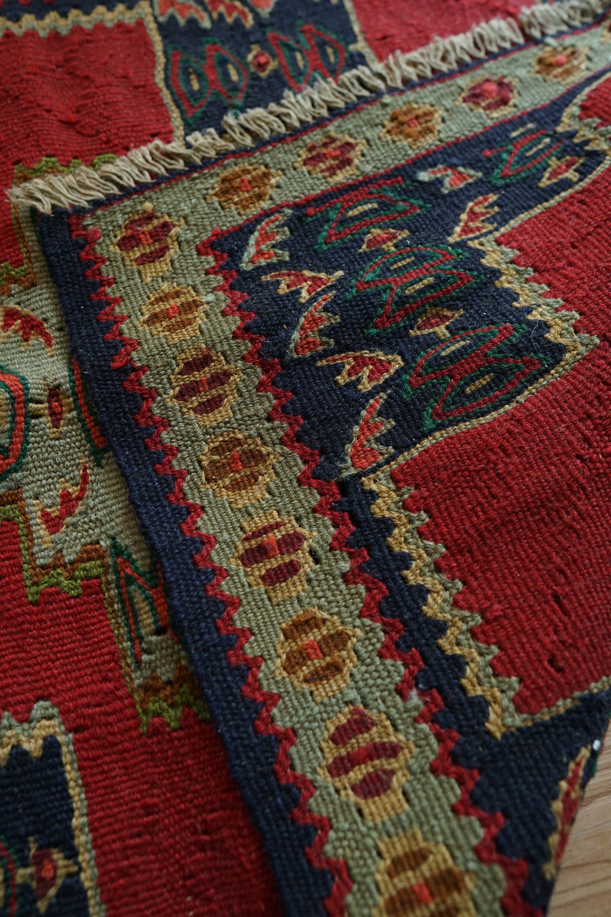  セネキリム 103×71cm イラン手織りキリム トライバルラグ 玄関マット