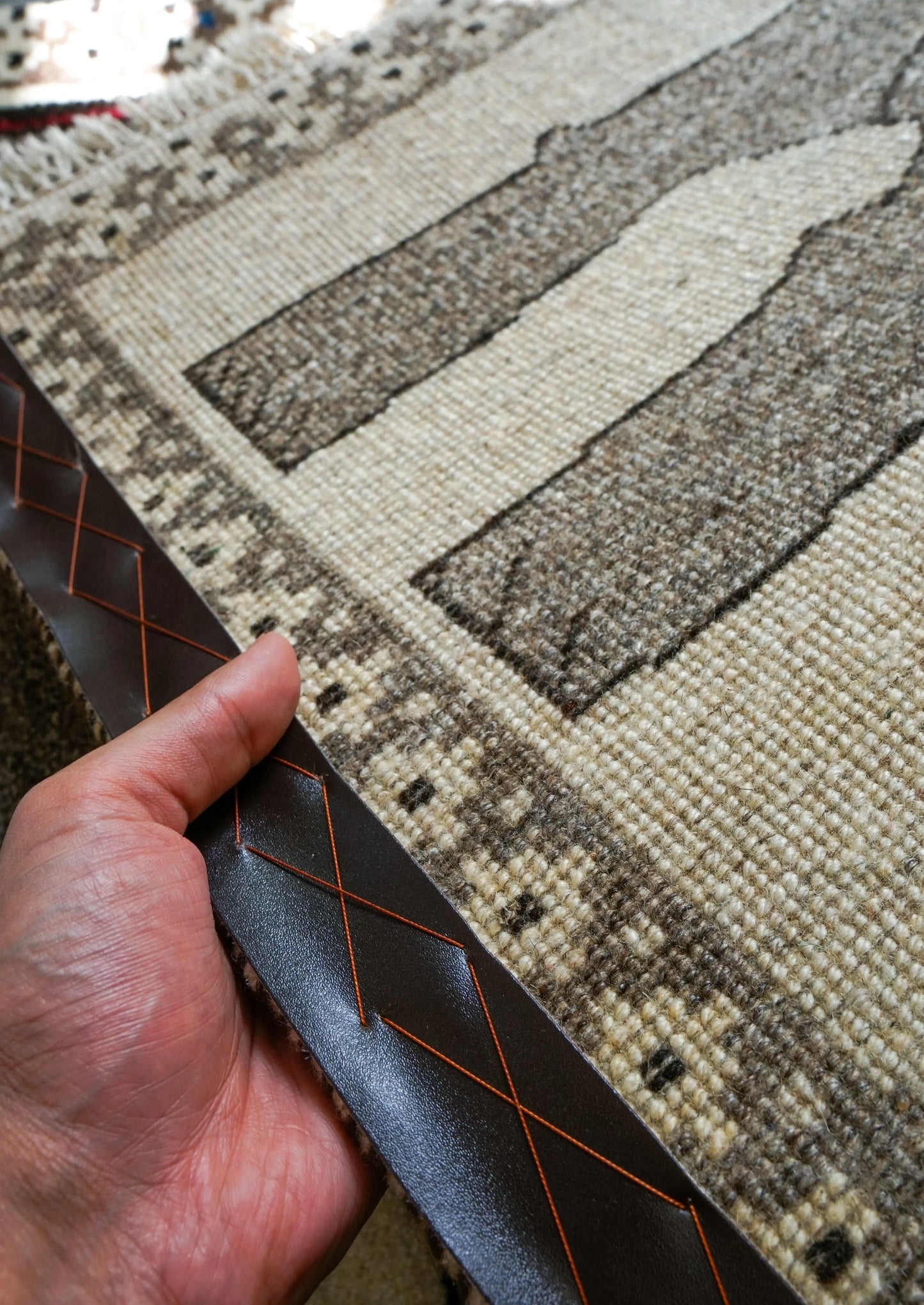 97×63cm  ペルシャ手織り絨毯 ギャッベ   カシュクリ Decorworks