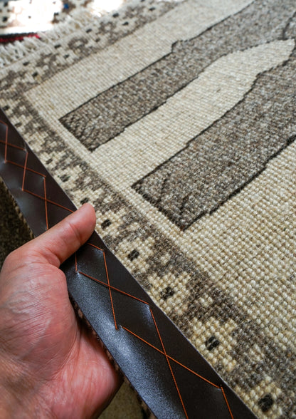 97×63cm  ペルシャ手織り絨毯 ギャッベ   カシュクリ Decorworks