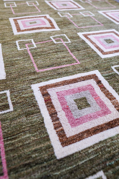  アフガニスタン手織り絨毯 ガズニーウール ギャッベ 310×250cm