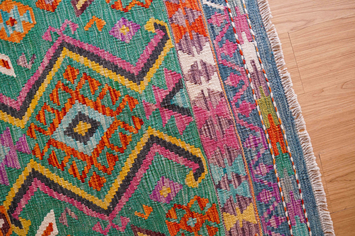 アフガニスタン手織りキリム　ペルシャ絨毯　147×100cm