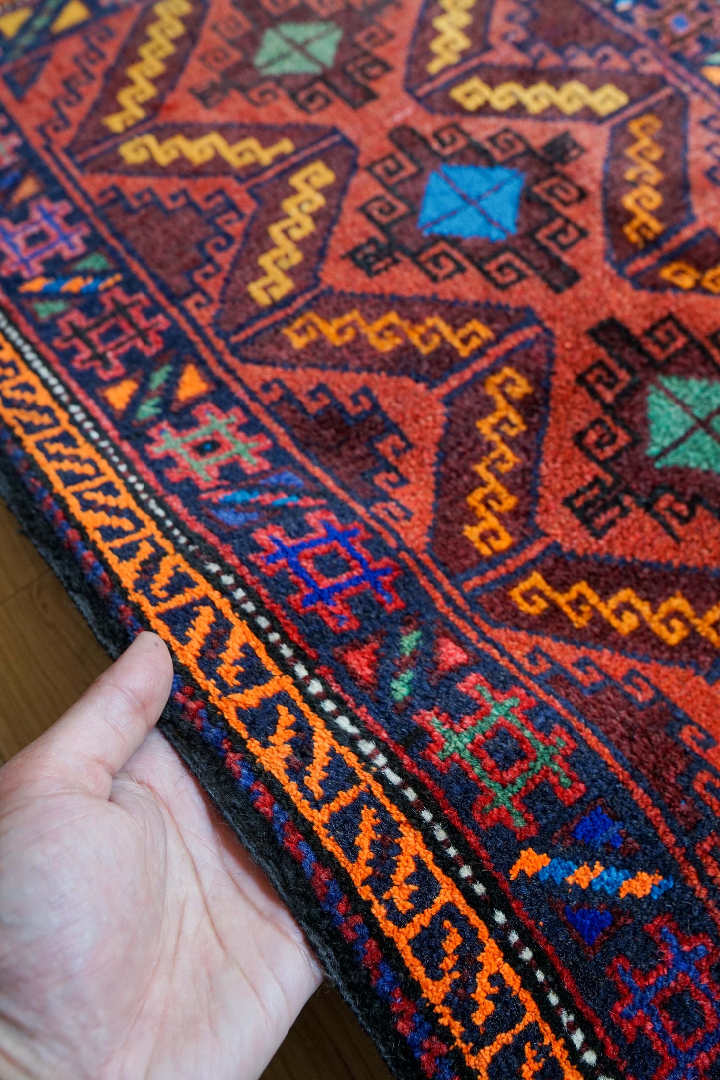  アフガン バルーチ ヴィンテージ絨毯 79×53cm｜手織りトライバルラグ