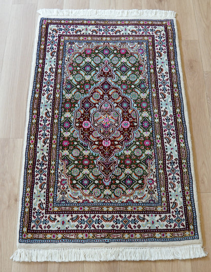 90×59cm   ペルシャ 手織り絨毯 Decorworks