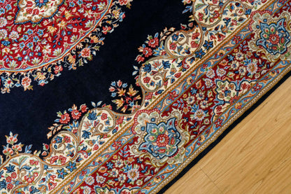 ペルシャ絨毯 ケルマン産 手織りメダリオン文様 245×180cm