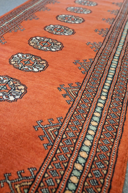 256×78cm パキスタン手織り絨毯 トルクメン ボハララグ Decorworks