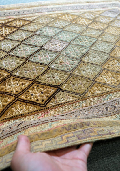 108×75cm アフガニスタン オールドマシュワニキリム 手織り 絨毯 Decorworks