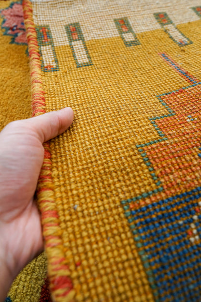  ペルシャ絨毯 手織りギャッベ 89×66cm