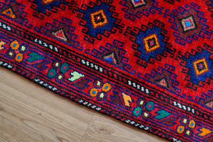  トライバルラグ　ヴィンテージラグ　バルーチ族　74×51cm ペルシャ絨毯　玄関マットサイズ