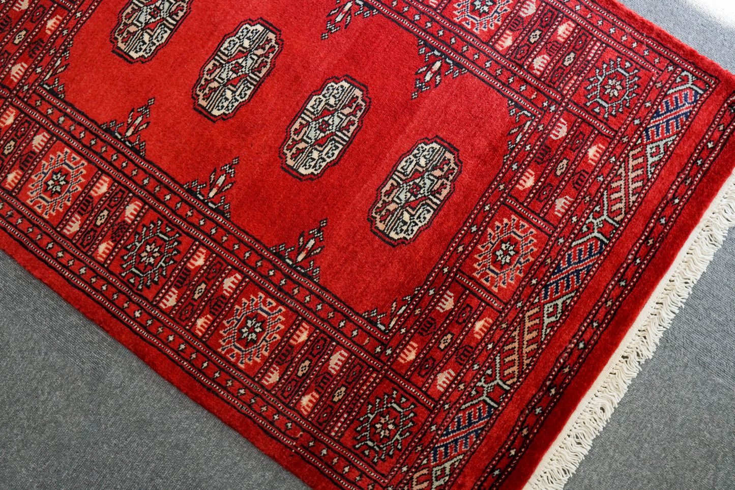 114×80cm トルクメン ボハララグ 手織り絨毯 パキスタン絨毯 Decorworks