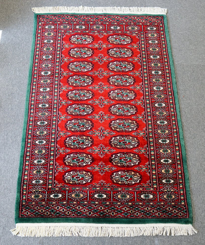 120×80cm  手織りパキスタン絨毯 トルクメン ボハララグ Decorworks