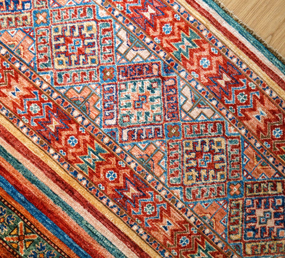 Collection アフガニスタン ガズニーウール 絨毯 206×145cm　トライバルラグ