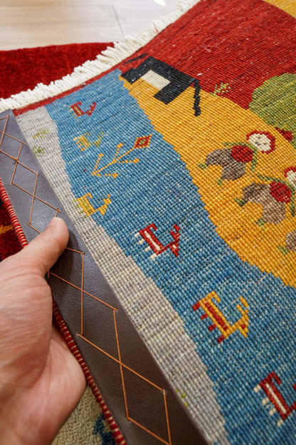 ペルシャ手織り カシュクリギャッベ リーズバフト 91×63cm｜アートギャッベ｜選び抜かれた上質ウール