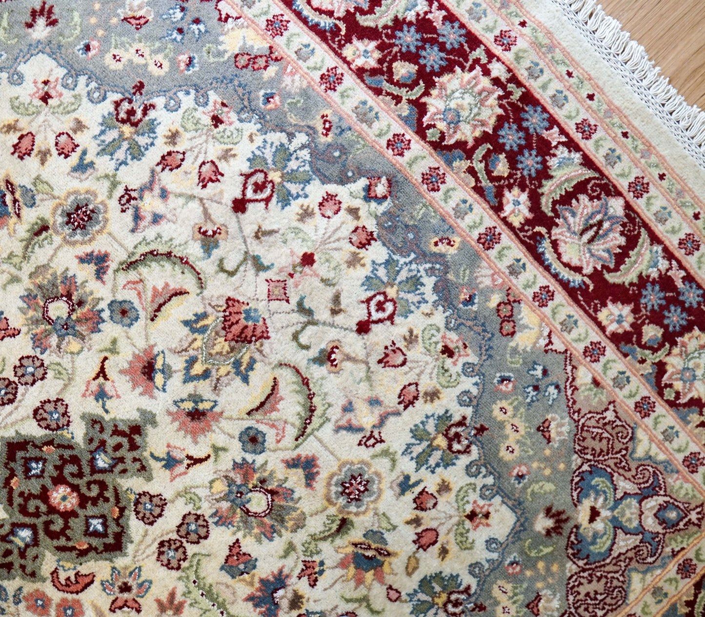  ペルシャ絨毯 オリエンタルラグ 242×154cm 手織り メダリオン柄