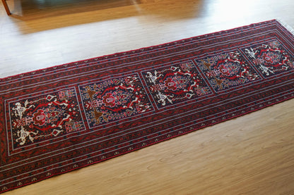  アフガニスタン手織り絨毯 ビルジククオリティ 292×89cm