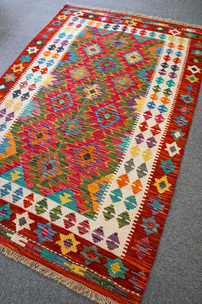 153×104cm　　アフガニスタン　手織り　キリム Decorworks