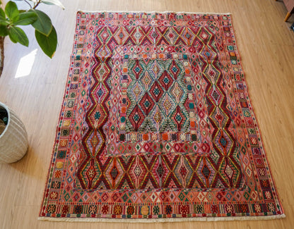 アフガニスタン 手織りマシュワニキリム 180×143cm fine quality