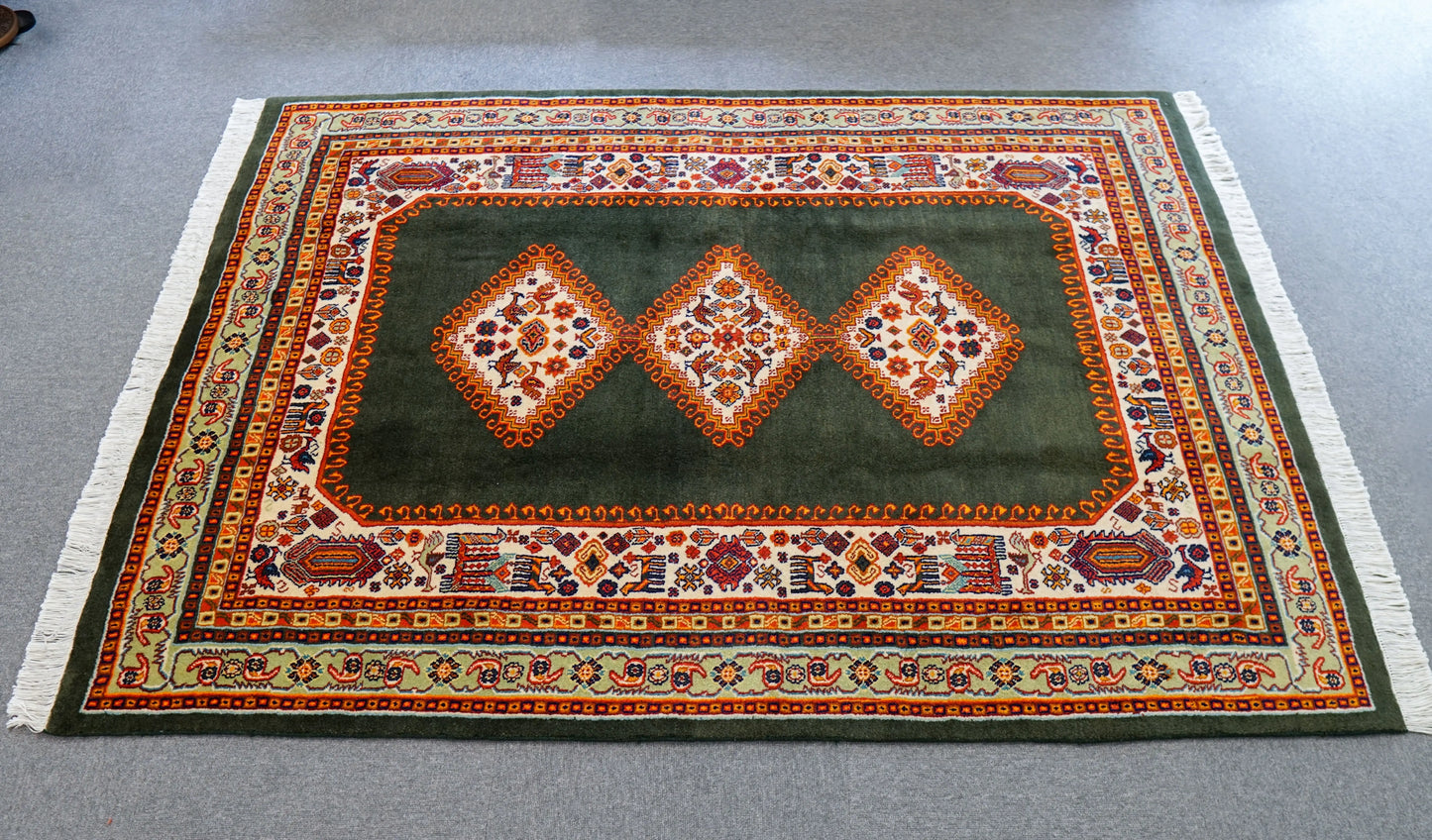 200×146cm  ペルシャ ガシュガイ 手織り絨毯 Decorworks
