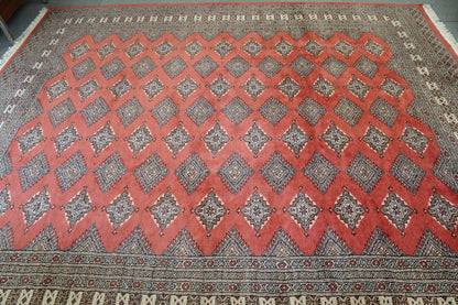 Collection パキスタン手織り絨毯 302×245cm トライバルデザイン ウールラグ