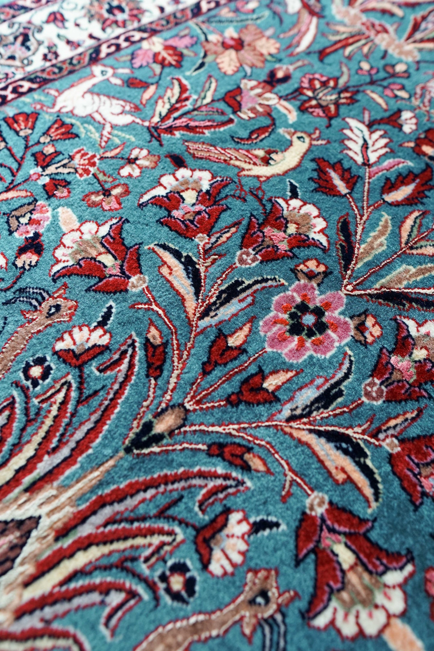  ペルシャ絨毯 アフシャル・ビジャー (afshar bijar) 130×84cm モハマドイアン工房 シカールガー（shikargah） 手織り ウール＆シルク