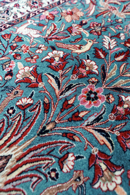  ペルシャ絨毯 アフシャル・ビジャー (afshar bijar) 130×84cm モハマドイアン工房 シカールガー（shikargah） 手織り ウール＆シルク